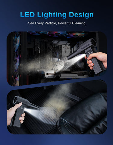 PECODE five-nozzle set enables precise cleaning of keyboards and lenses.