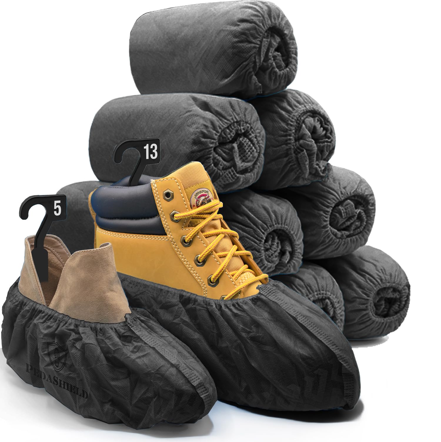 PedaShield 110 boot cover shows durable 42GSM material for lasting wear.