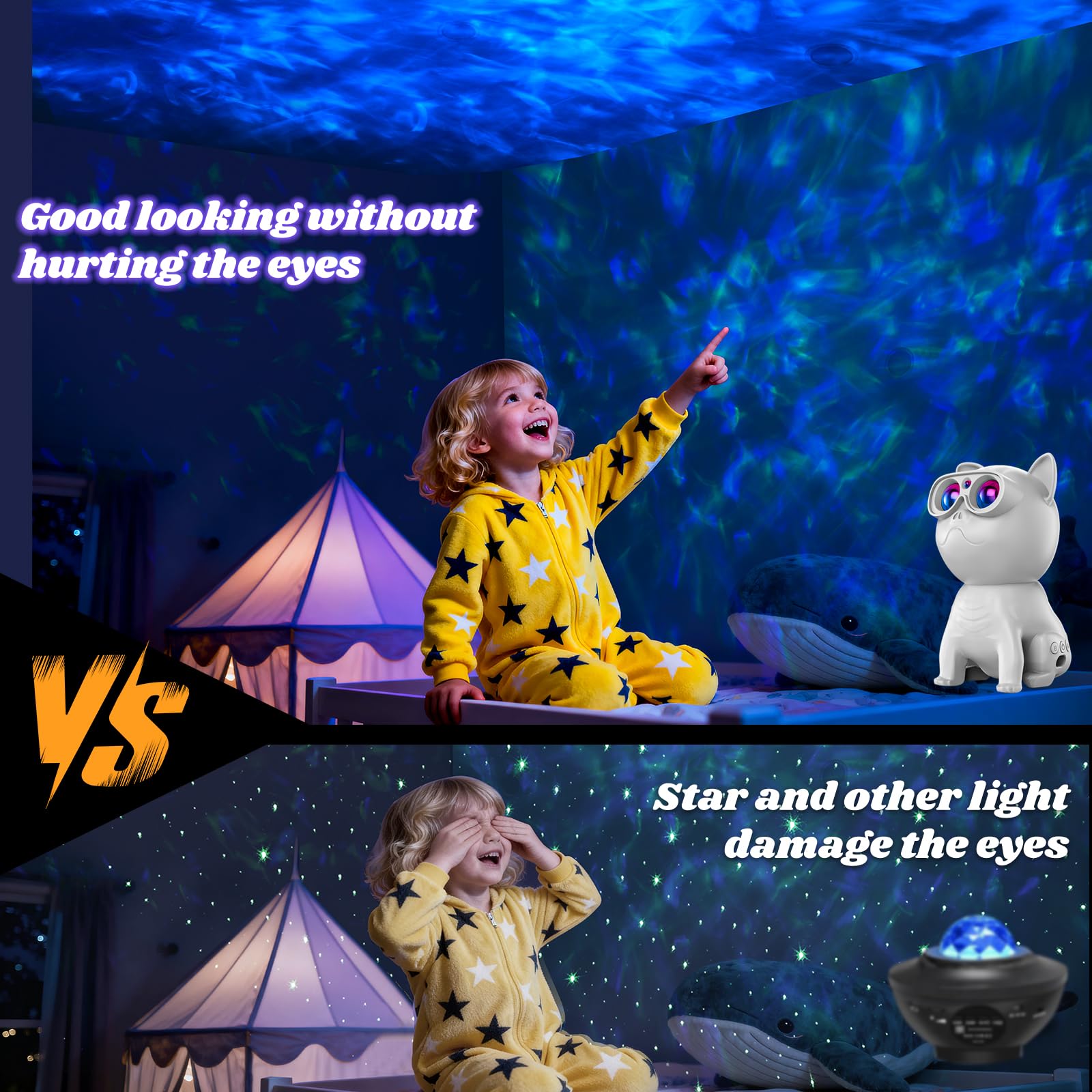 Pedica Galaxy Projector dog-design with adjustable angle for ceiling displays