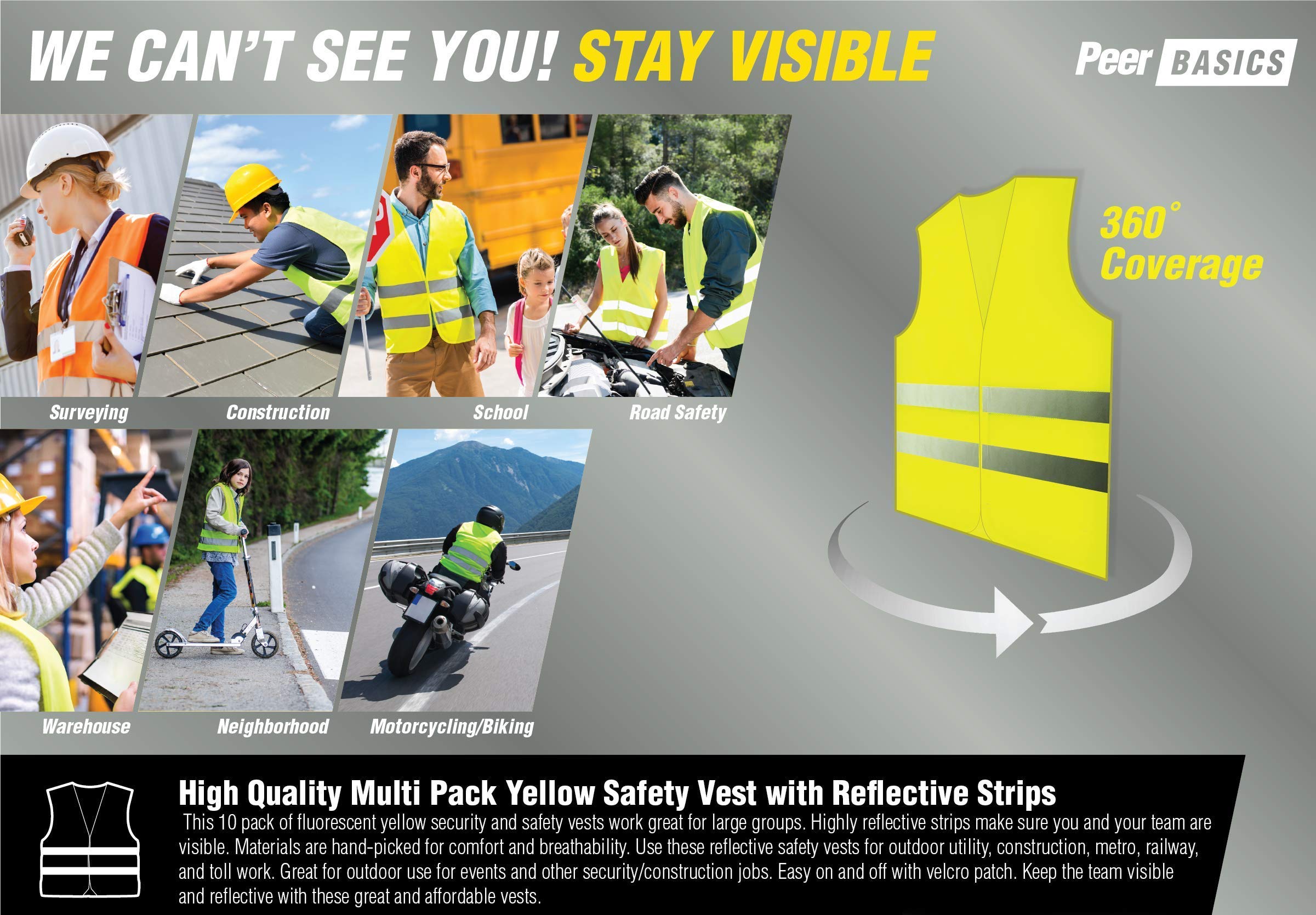 PeerBasics breathable mesh fabric keeps you comfortable during long wear
