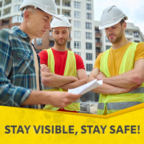 PeerBasics safety vest back view improves rear visibility for street tasks.