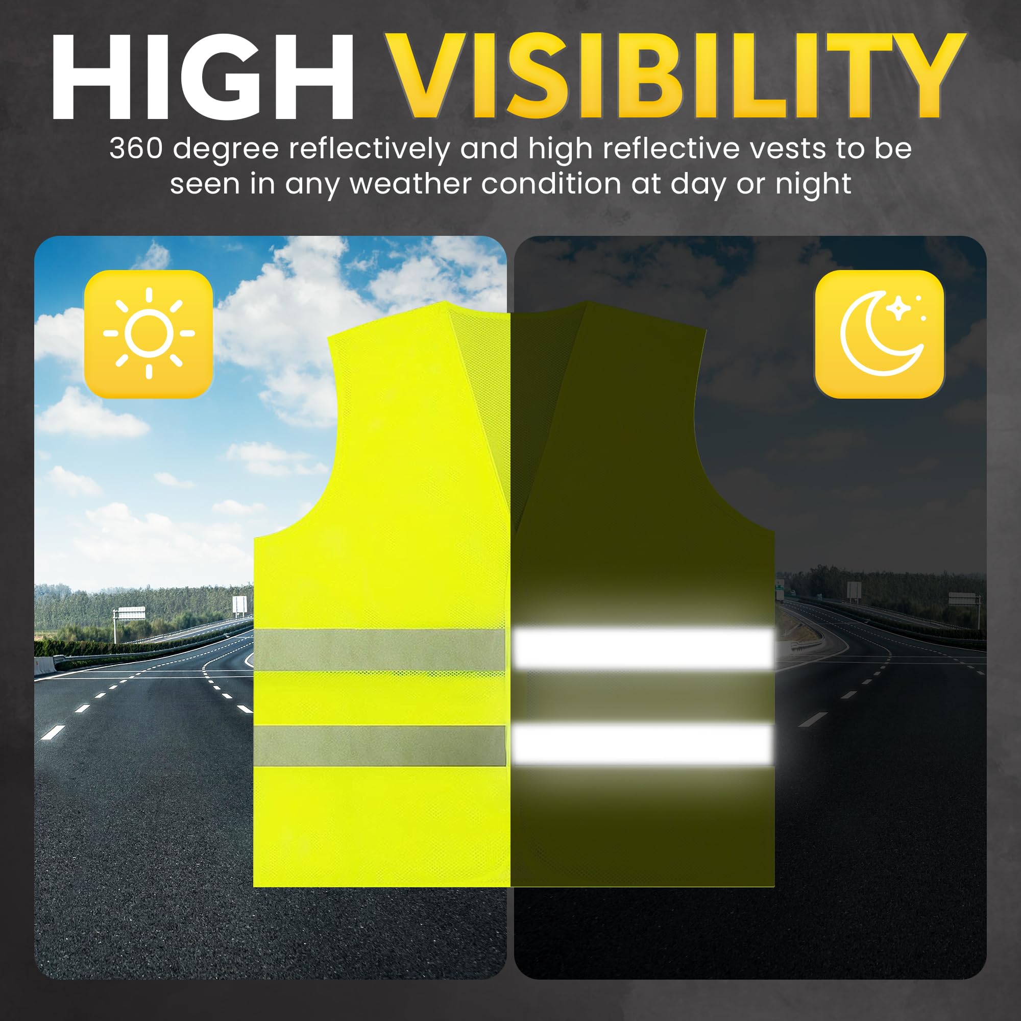 PeerBasics safety vest close-up Velcro shows quick on/off and adjustability.