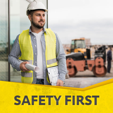 PeerBasics safety vest worn over a jacket demonstrates easy on/off.