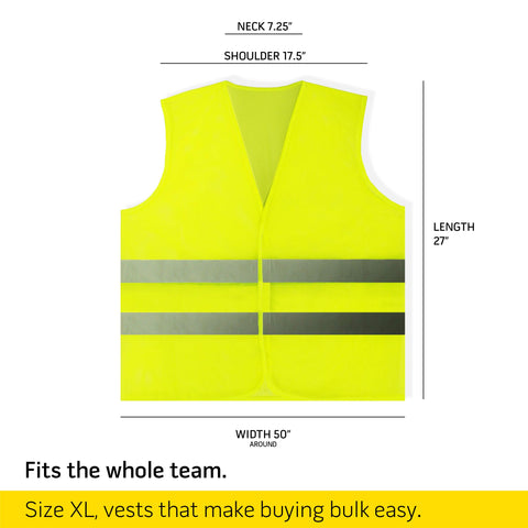 PeerBasics yellow vest worn over clothing demonstrates versatile everyday use