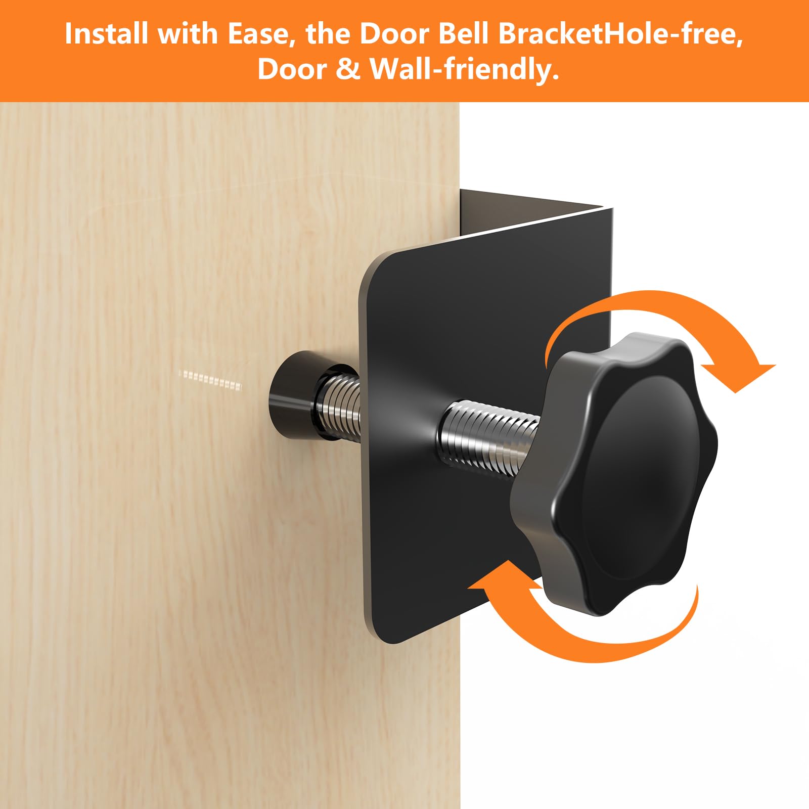PEF no-drill design protects door while mounting.