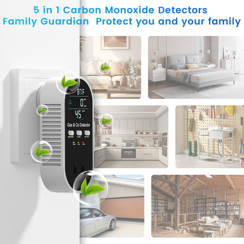 PEGEMU compact design 5-in-1 detector fitting neatly in small spaces.