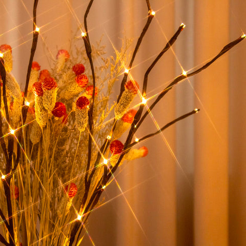 PEIDUO vase-friendly lighted branch doubles as festive centerpiece