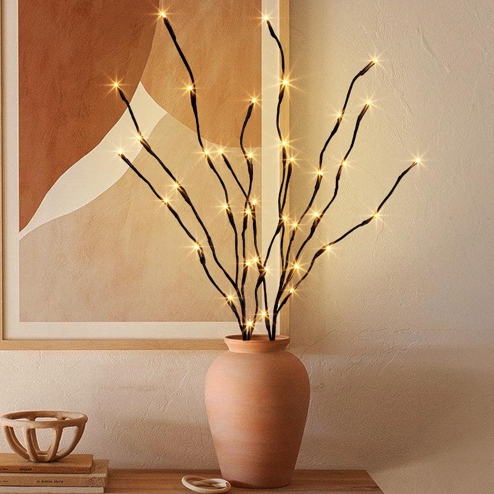 PEIDUO willow branch with bark texture adds natural indoor charm
