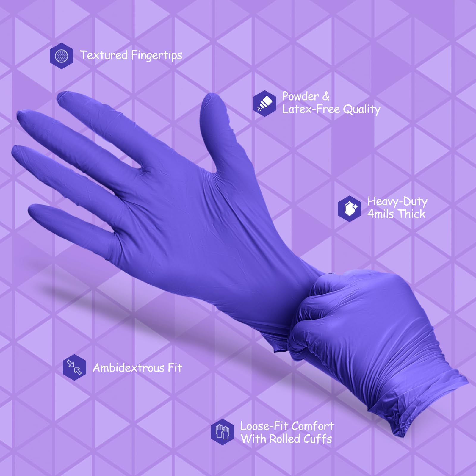 PEIPU Nitrile Gloves suited for cleaning and janitorial tasks.
