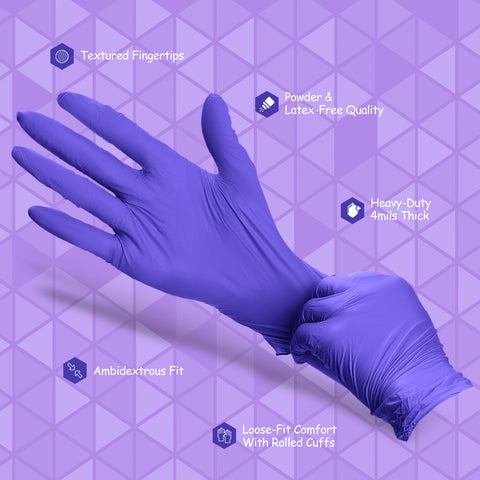 PEIPU Nitrile Gloves suited for cleaning and janitorial tasks.