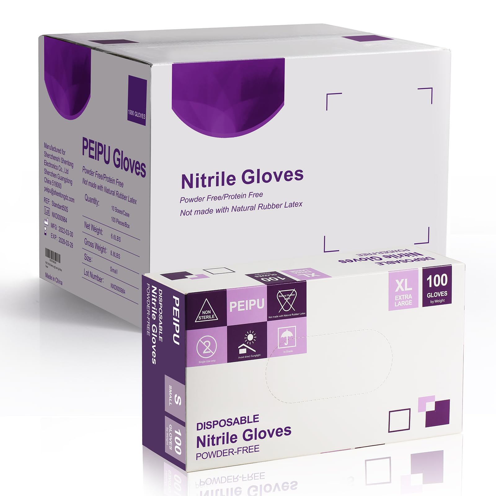PEIPU Nitrile Gloves close-up texture demonstrates durable grip for tough tasks.