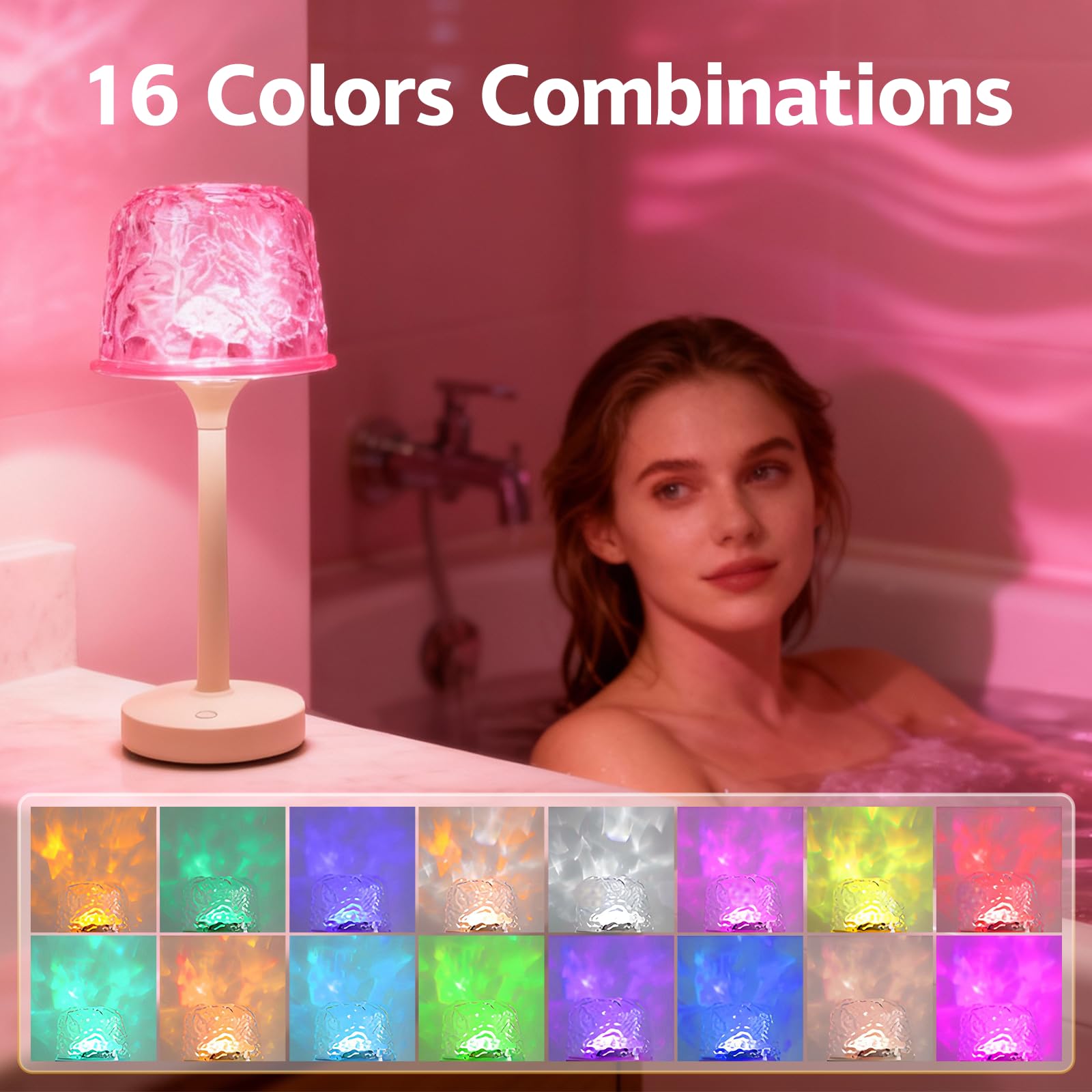 Peledic shower lamp displays calming aurora patterns for mood lighting