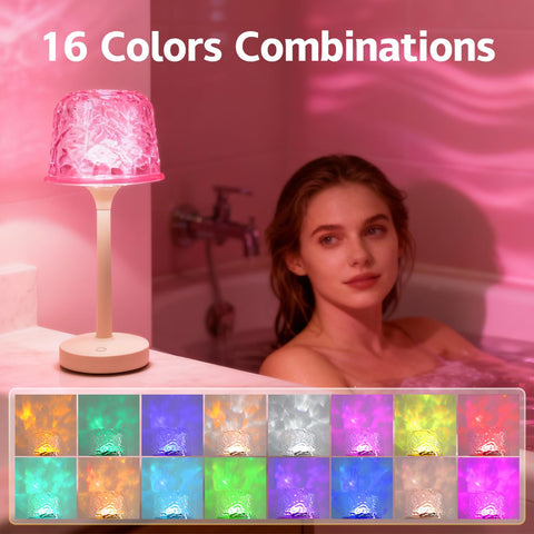 Peledic shower lamp displays calming aurora patterns for mood lighting