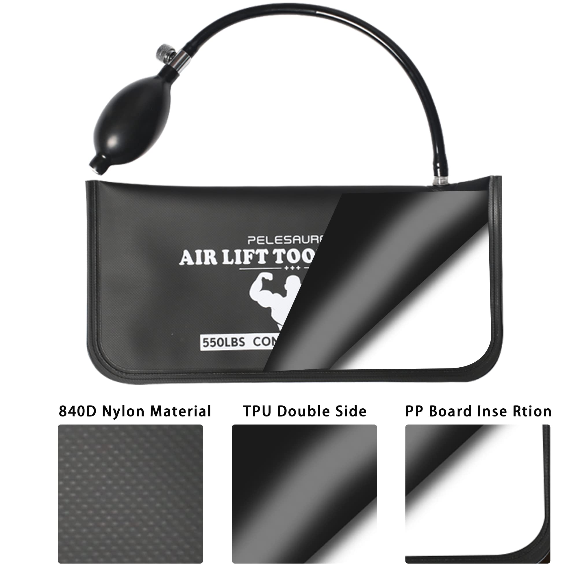 Pelesaurea pry bars included for stable installation and easy leverage during adjustments.