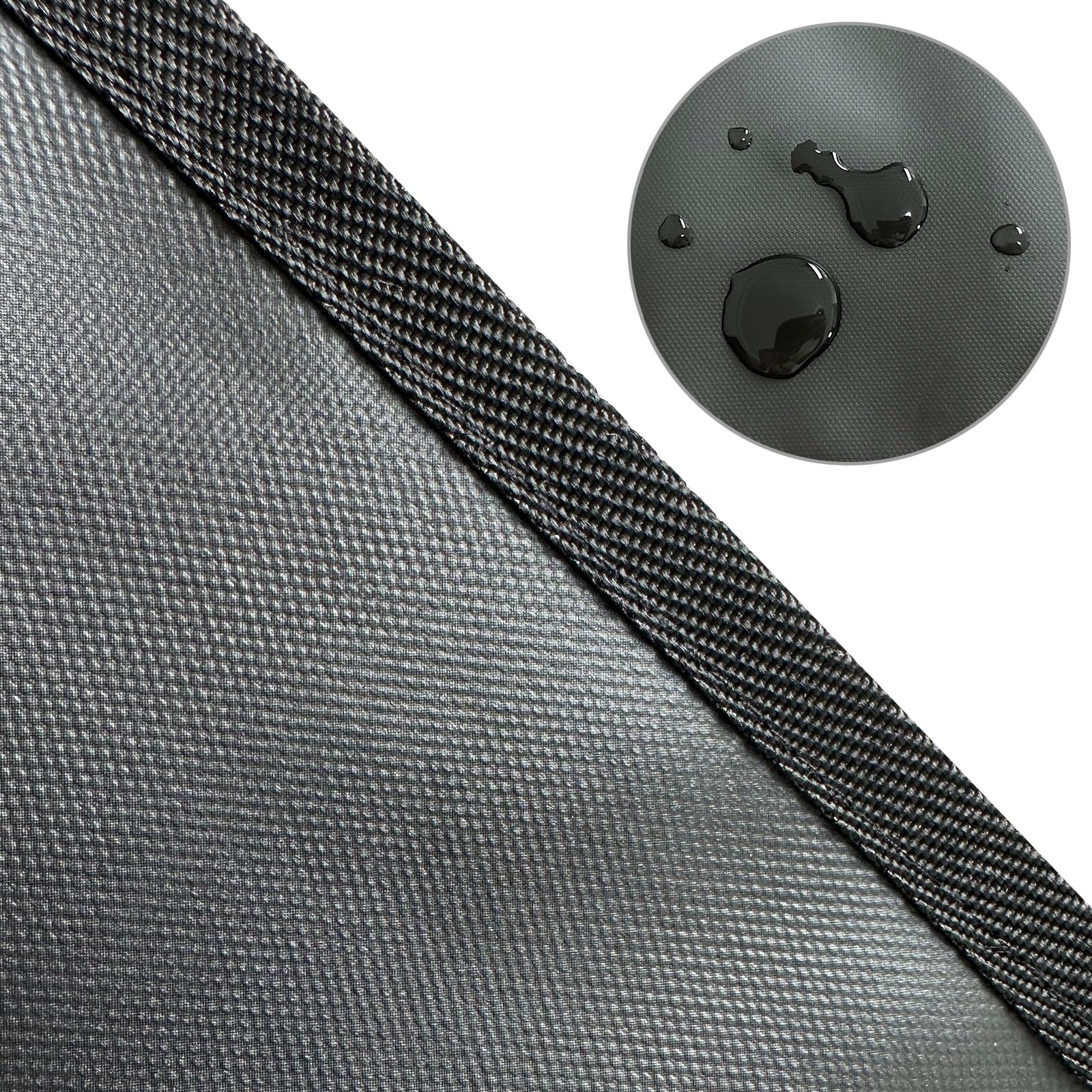 Pelocapa barber apron fabric closeup showing oil resistance and durability.