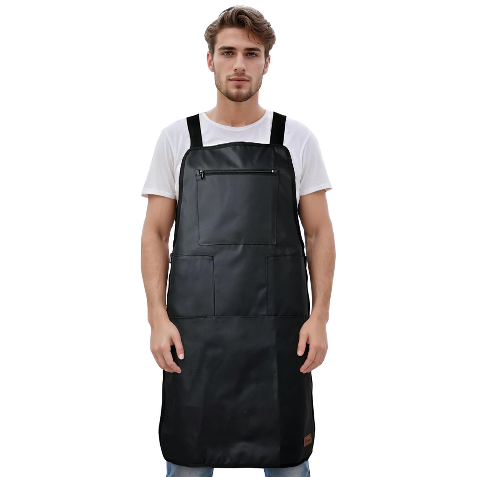 Pelocapa barber apron waterproof durability indicating protection from spills.