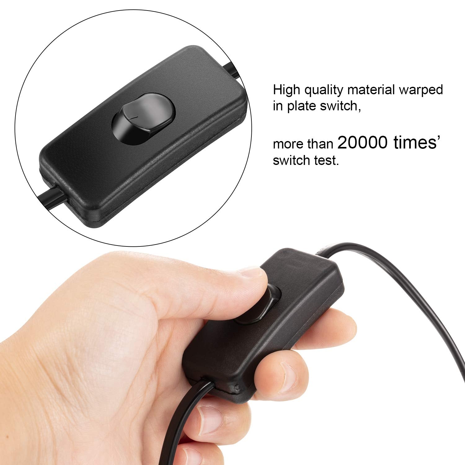 Pelopy 10-pack black lamp cords for multiple projects