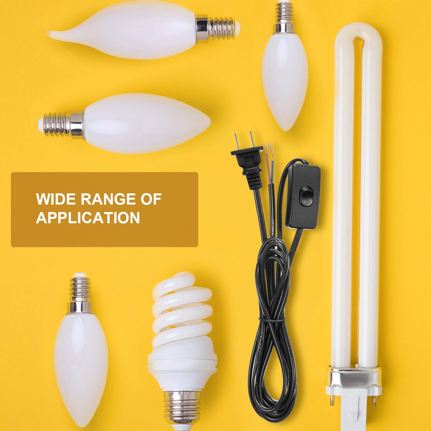 Pelopy lamp cord supports 110-220V, 50W for versatile use