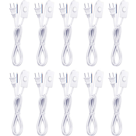 Pelopy lamp cord set with molded plug for easy replacement and reliable power