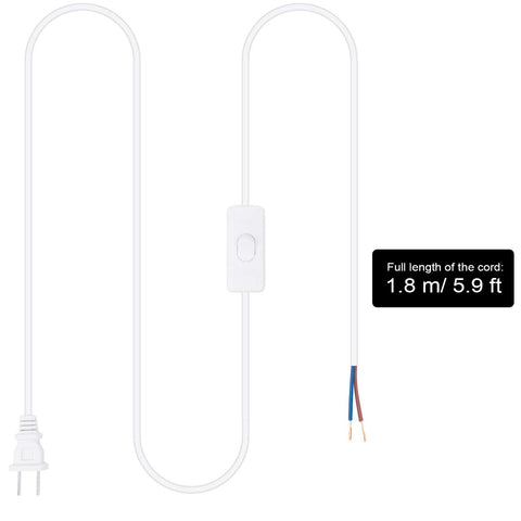 Pelopy lamp cord with on/off switch for convenient control of lamps