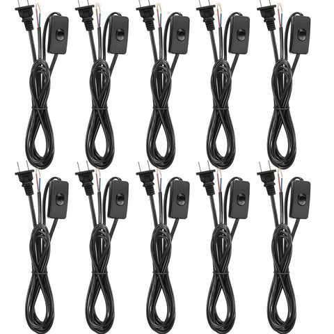 Pelopy lamp cord with molded plug for quick replacement