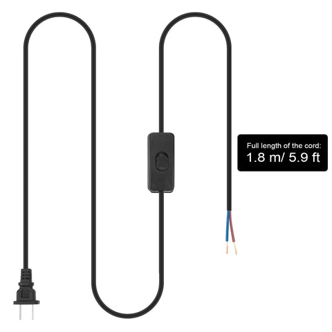 Pelopy lamp cord with push-button switch for easy power control