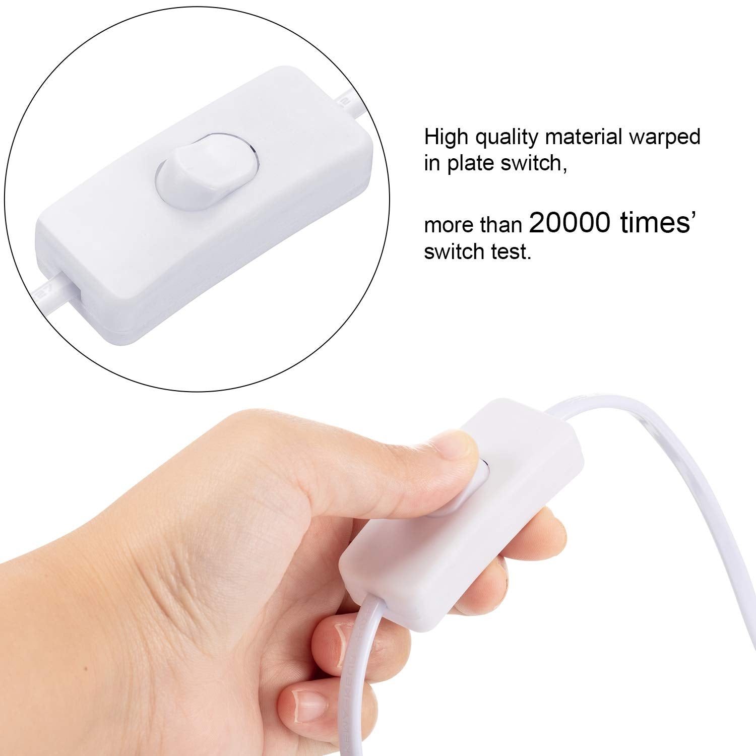 Pelopy white lamp cord pack for affordable, easy upgrades