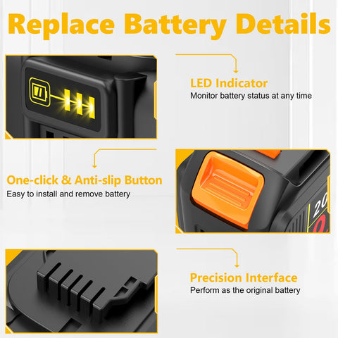 Pengjbatter compact high-capacity battery designed for longer work sessions.