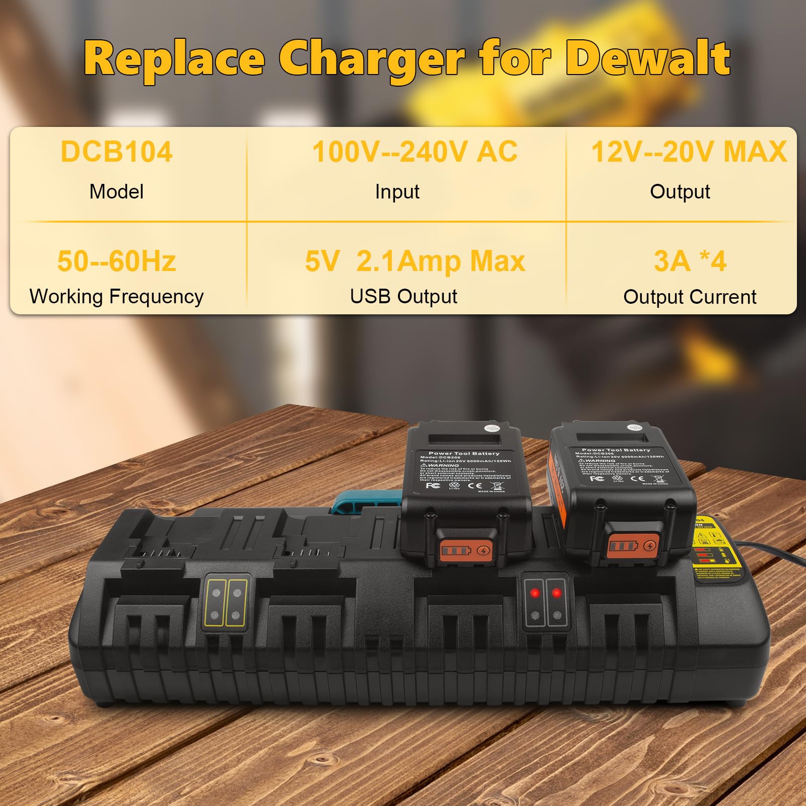PENGJBATTER DCB104 wall-mount design for organized workshop setup.