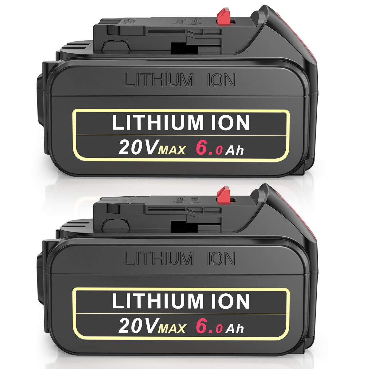 PENGJBATTER DeWalt 20V 6.0Ah battery front view for extended runtime