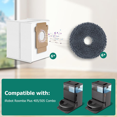 Penkineer Roomba Plus mop pads for capturing fine dust on hard floors