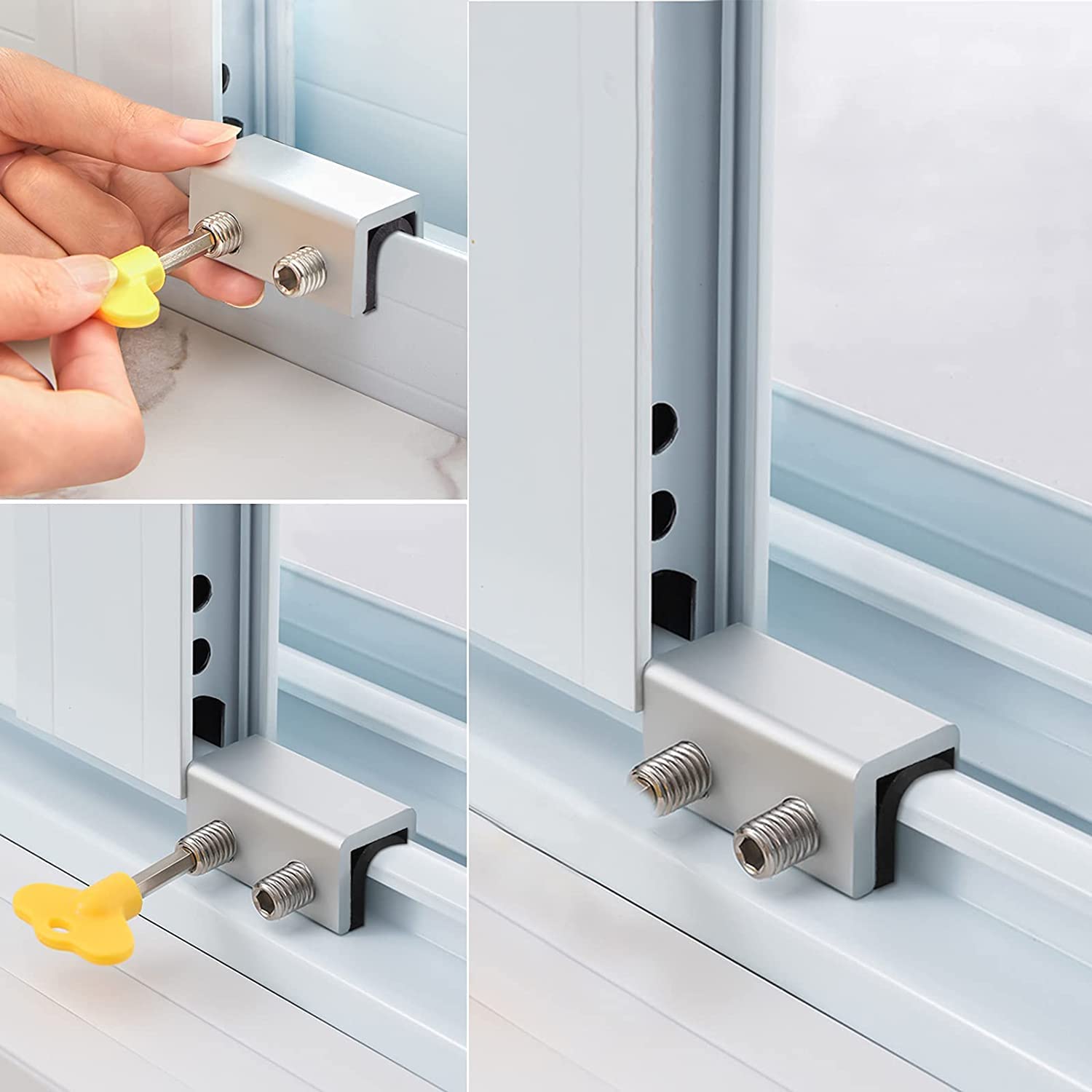 PENMAMA patio door use for safe ventilation and added security