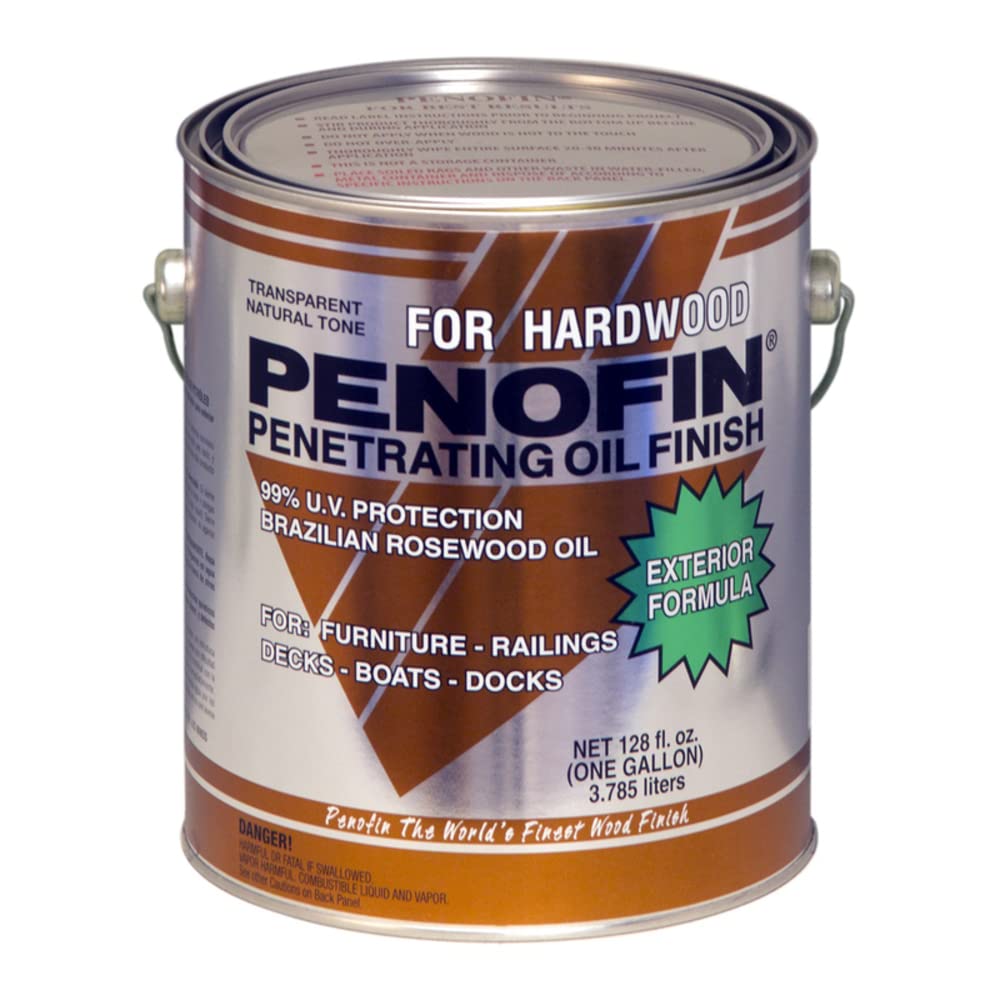 Penofin natural exotic hardwood finish on wood application demonstrates penetrating oil benefits.