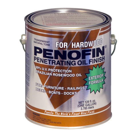 Penofin natural exotic hardwood finish on wood application demonstrates penetrating oil benefits.