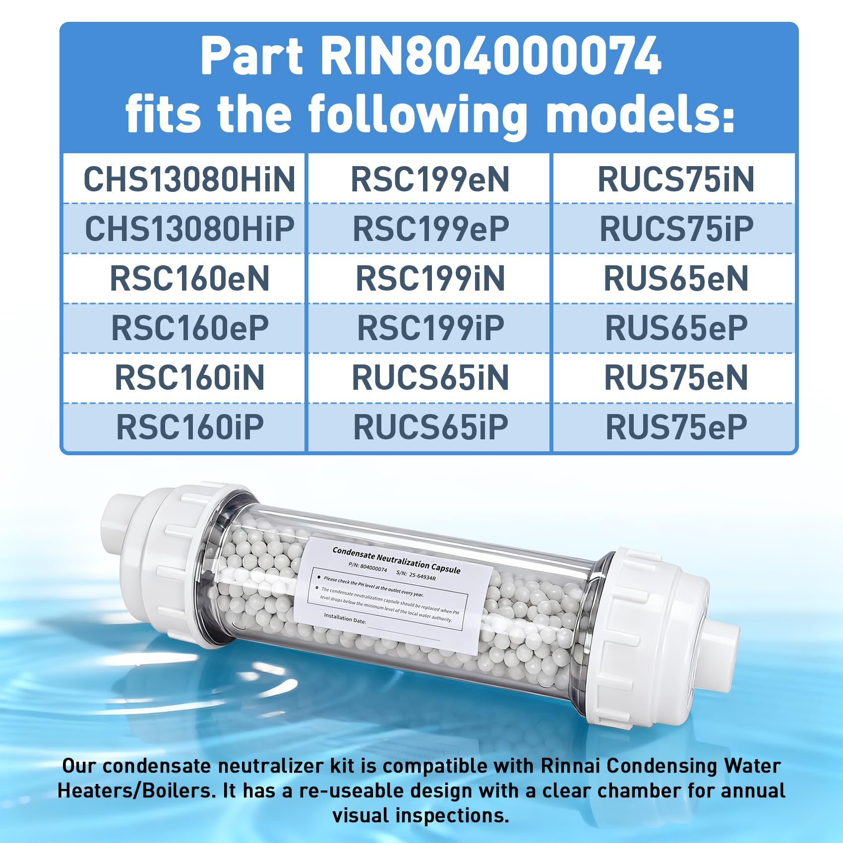 PENTASOO compatible with Rinnai 804000074 for direct replacement.