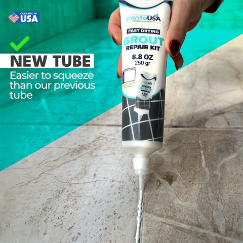 PentaUSA grout renewal kit for kitchens and bathrooms, long-lasting look.