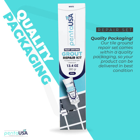 PentaUSA Tile Grout storage-ready tube for long-term repairs.