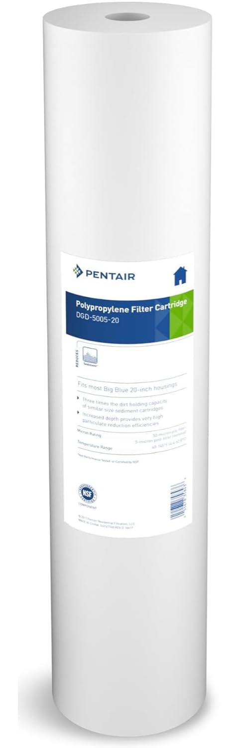 Pentek DGD-5005-20 Big Blue cartridge side view with high dirt-holding capacity