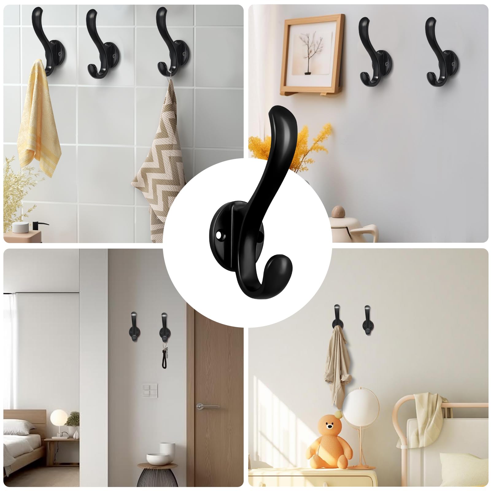 PEOIAOY aluminum alloy hook emphasizes durability for daily use.