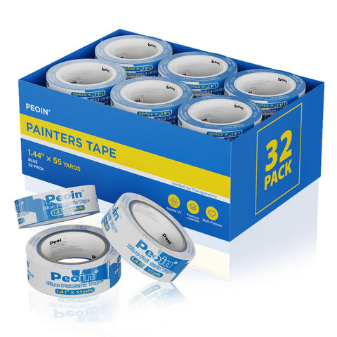 Peoin Blue Painters Tape, 1.41 inch width, masking for sharp lines.