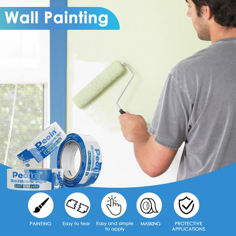 Peoin blue tape is UV and moisture resistant for indoor and outdoor use.