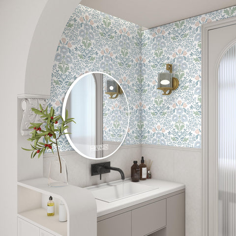 PeonyQueen bathroom countertop wallpaper elevates spaces with floral design