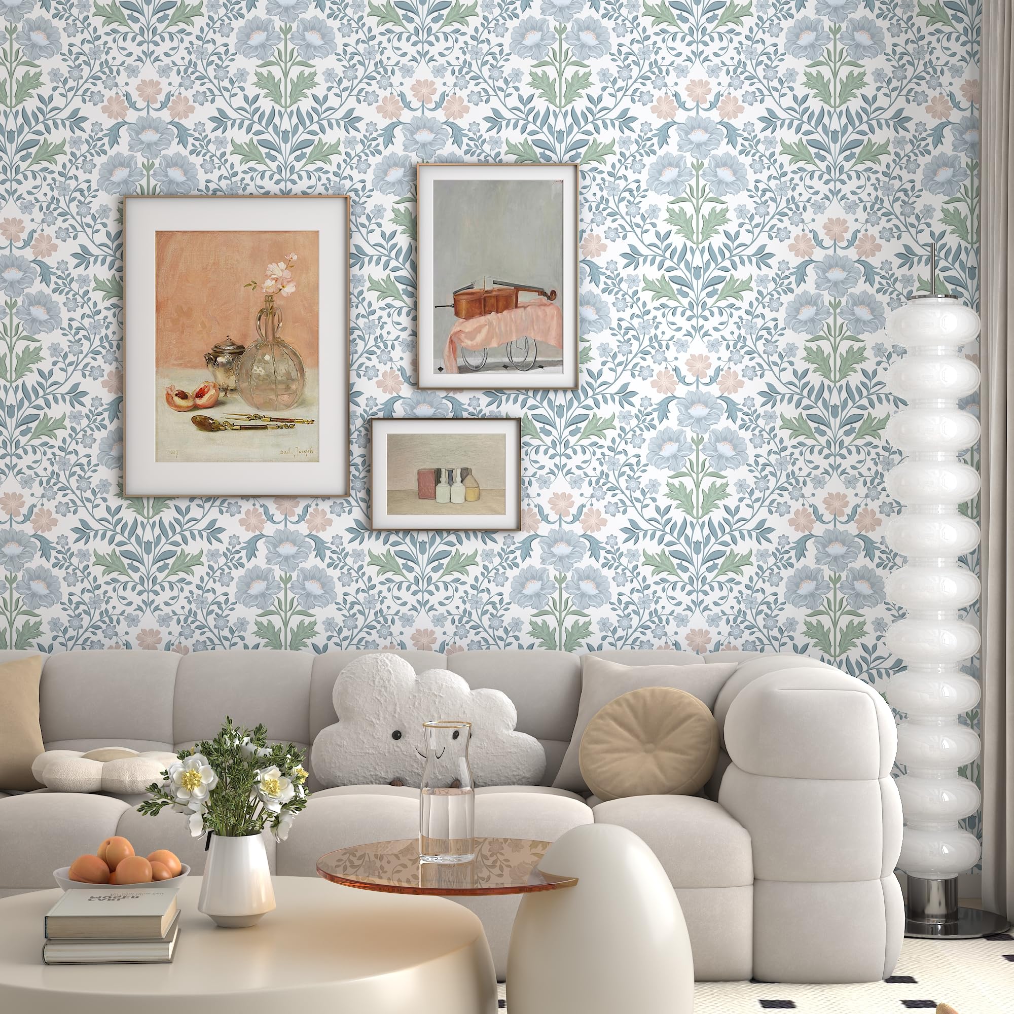 PeonyQueen peel-and-stick wallpaper is waterproof and easy to clean