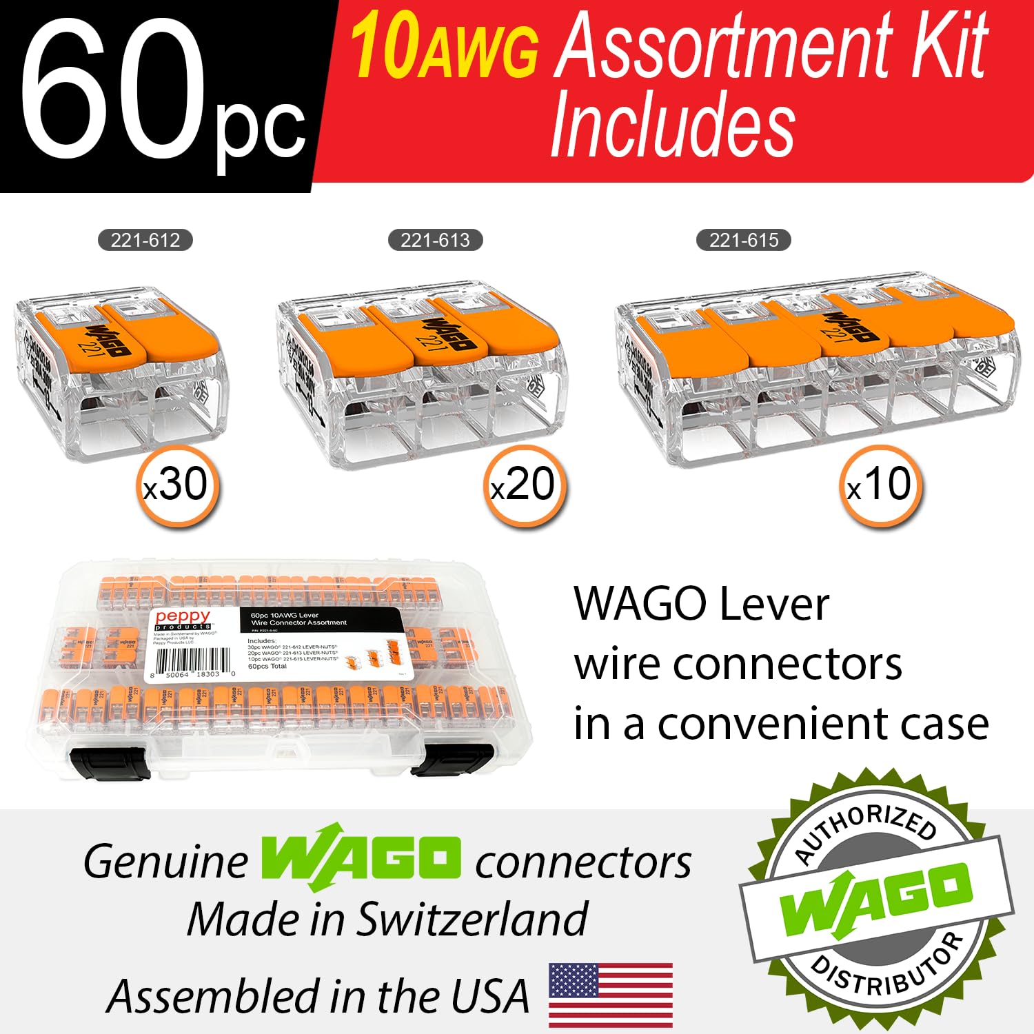 Peppy Products WAGO 221-612 2-conductor modules enable quick splicing