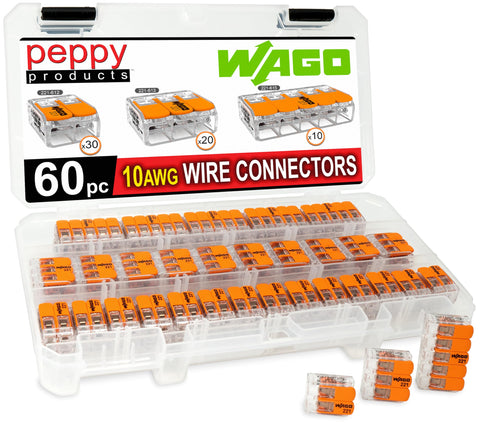 Peppy Products WAGO 221-61x lever nuts case for organized wiring storage and quick access