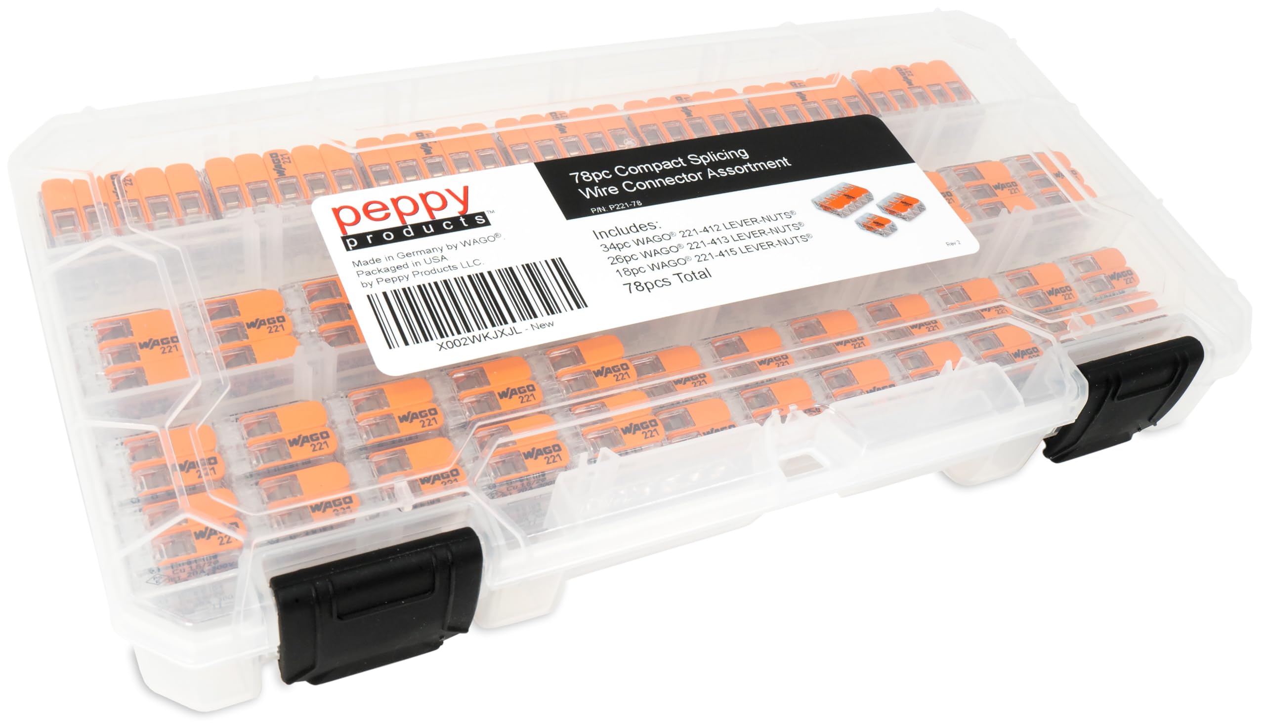 Peppy case keeps all LEVER-NUTS pieces neatly organized.