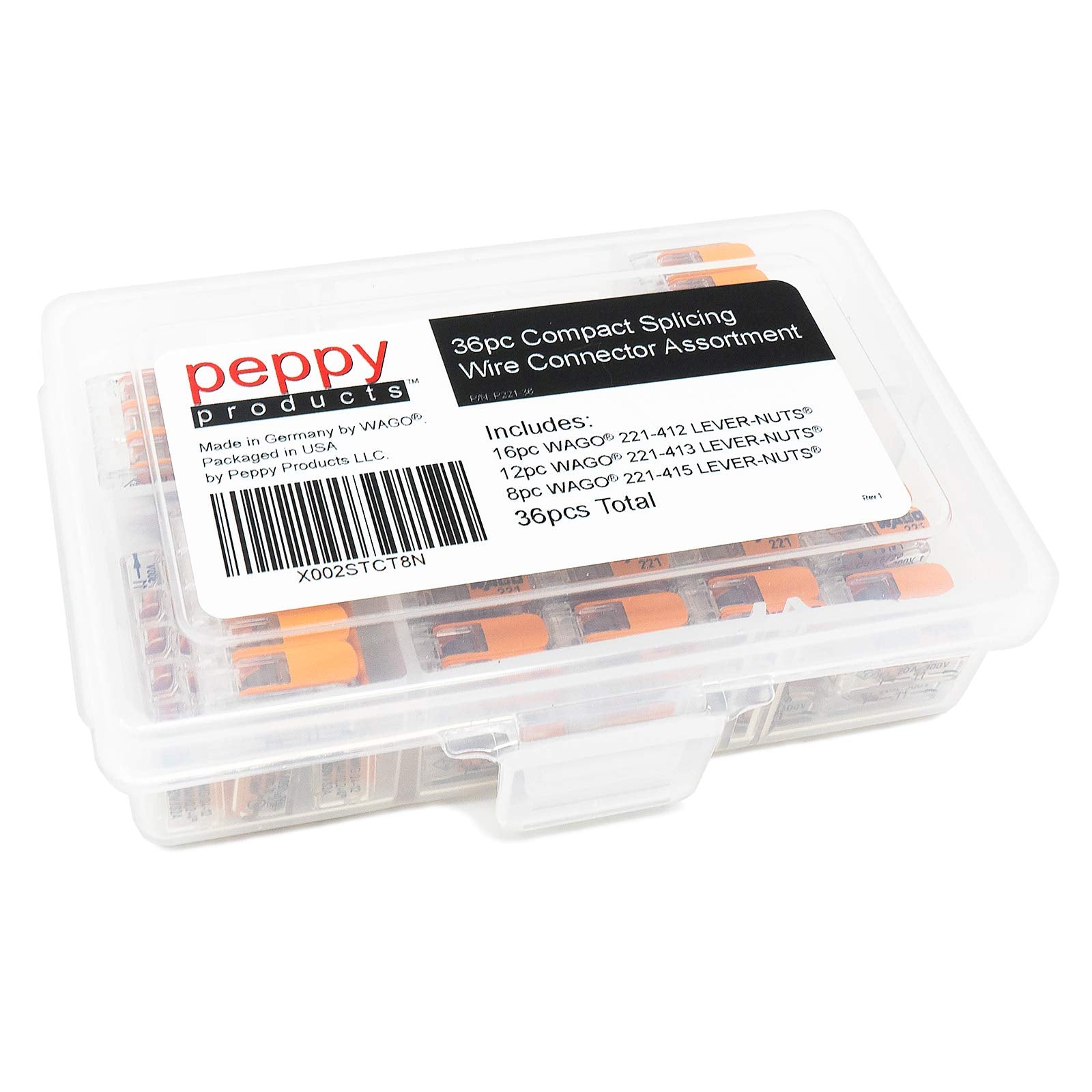 Peppy Products WAGO 221-412 two-conductor close-up