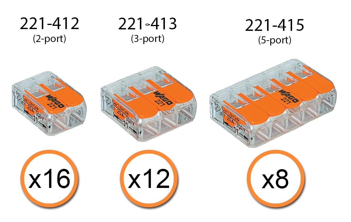 Peppy Products WAGO 221-413 three-conductor close-up