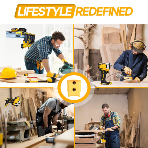 PERCH cordless tools display keeps DeWalt lineup organized and within reach.