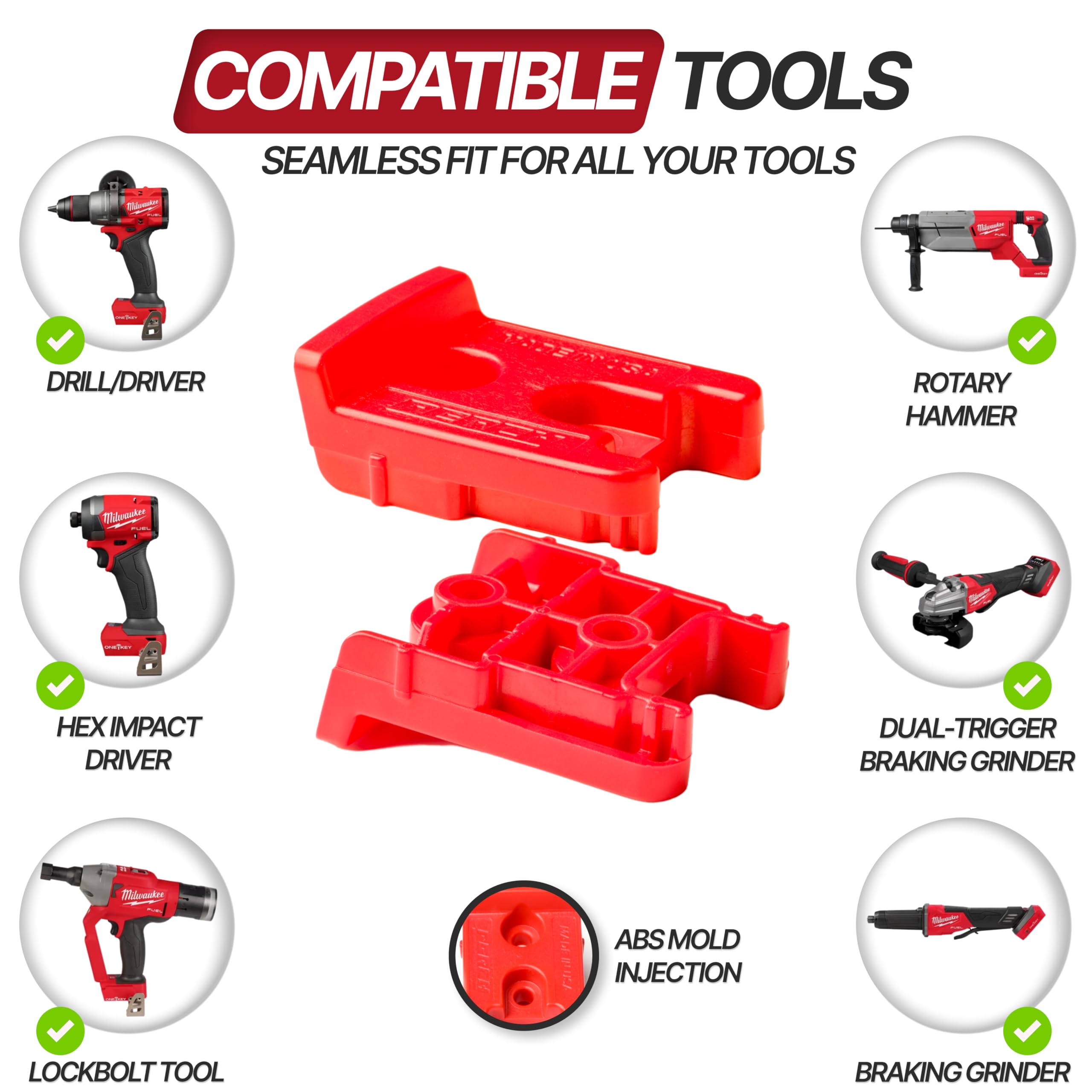 PERCH M18 bit holder keeps bits organized and accessible.